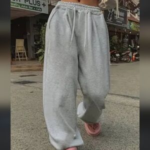 NEW CHROME RIOT Womens Ultra Fleece Cozy  Joggers Sweetpants Grey LARGE.